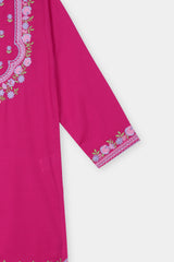 Plum Premium Khaddar Pink Colour Embroidered Purple 2 pc suit For Girls.