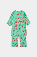 Plum Premium Khaddar Printed Green Colour  2 pc suit For Girls.