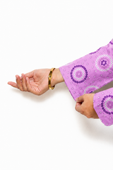 Plum Digital Lawn Purple Colour Printed White & Dark Patterns On 2 Pc stitched suit for Girls.