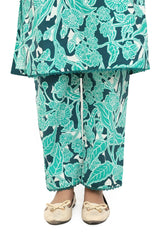 Plum Digital Cotton Lawn Green Colour Printed White Light Green Patterns Embelished Green Tassels & Laces on 2 Pc stitched suit for Girls.