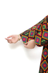 Plum Lawn Printed Multi Colored Patterns On 2 Pc stitched suit for Girls