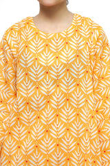 Plum Digital Lawn Yellow Colour Printed White Red Flowers On 2 Pc stitched suit for Girls.