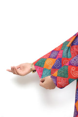 Plum Digital Lawn Pink Purple Blue Green Colour Printed Multi Patterns On 2 Pc stitched suit for Girls.
