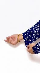 Plum Digital Lawn Navy Blue Colour Printed Off White Flowers On 2 Pc stitched suit for Girls.