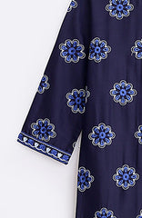 Aleena Premium Cotton Navy Blue Embroidered 2 pc suit For Girls.