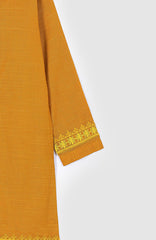 Plum Premium Quality Khaddar Mustard Embroidered 2 pc suit For Girls.