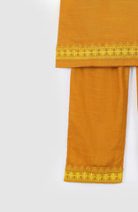 Plum Premium Quality Khaddar Mustard Embroidered 2 pc suit For Girls.