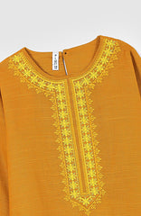 Plum Premium Quality Khaddar Mustard Embroidered 2 pc suit For Girls.