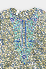 Plum 100% Fine Cotton Lawn White Grey Yellow Print Embroidered Sea Green Blue 2 pc suit For Girl