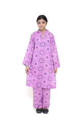 Plum Digital Lawn Purple Colour Printed White & Dark Purple Patterns On 2 Pc stitched suit for Girls.